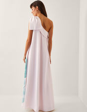 Dinah Bow One Shoulder Maxi Dress, Ivory (IVORY), large