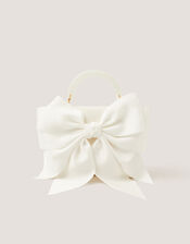 Satin Bow Bag, Ivory (IVORY), large