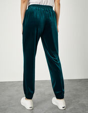 Vera Velvet Cuffed Joggers , Teal (TEAL), large
