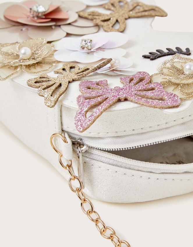 Ella Sequin Flower Unicorn Bag, , large