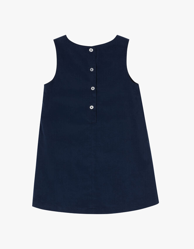 Trotters Jemima Corduroy Pinafore Dress, Blue (NAVY), large