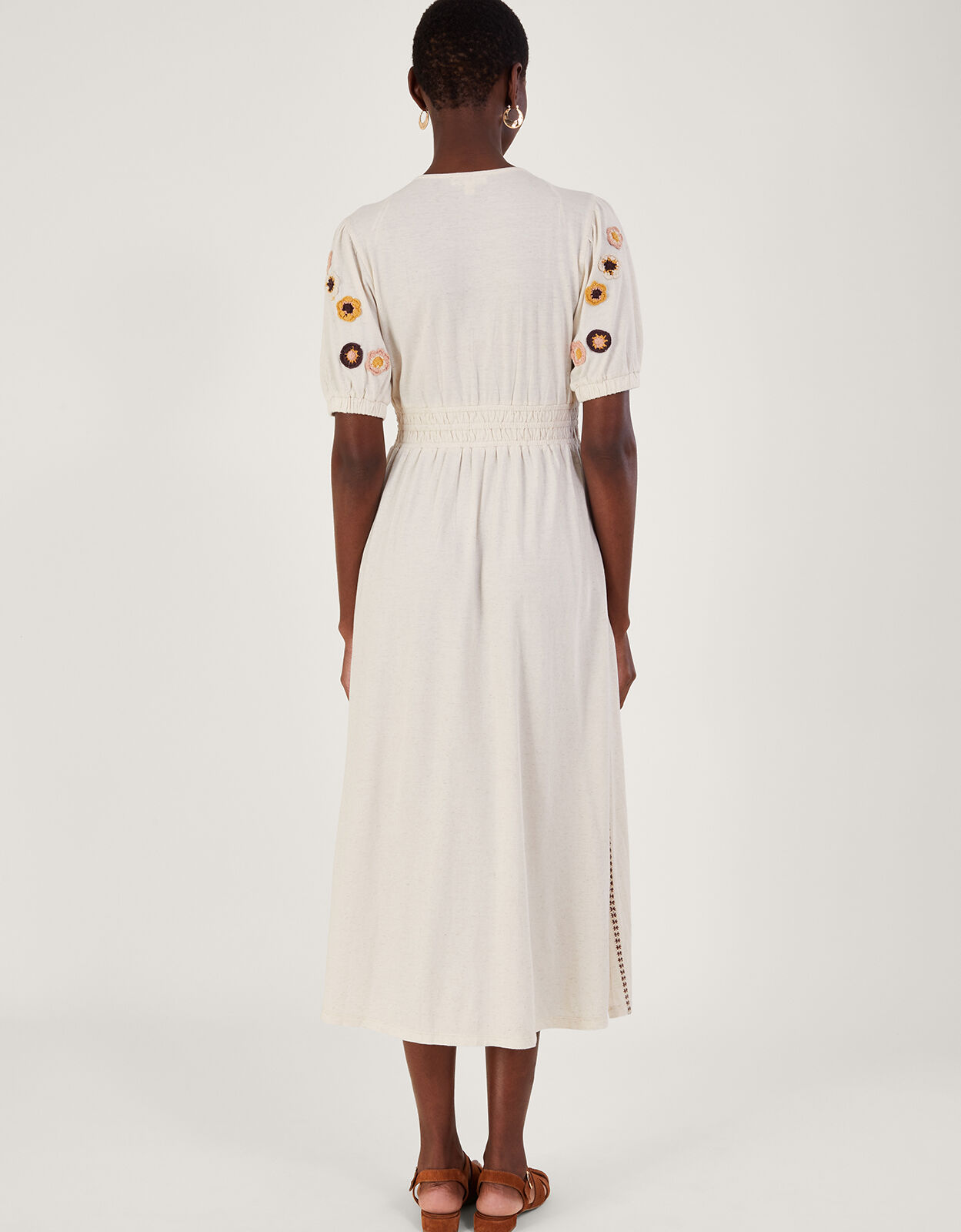 Monsoon white linen sales dress