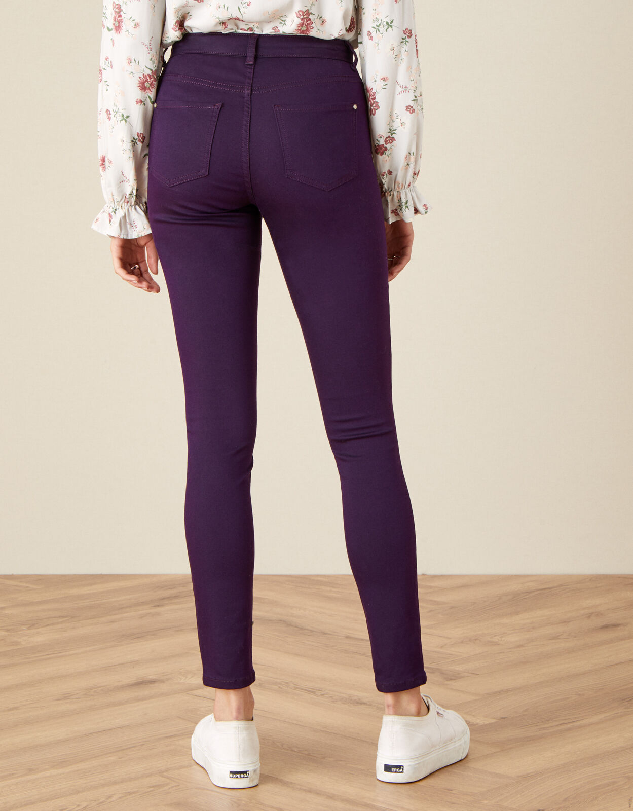 Dark purple deals skinny jeans