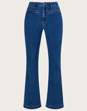 Flared Denim Jeans with Sustainable Cotton, Blue (DENIM BLUE), large