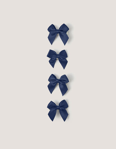 4-Pack Mini Bow School Hair Clips, , large