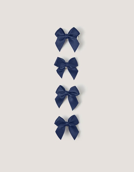 4-Pack Mini Bow School Hair Clips, , large