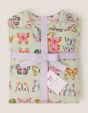 Butterfly Print Long Pyjamas Set, Teal (TEAL), large