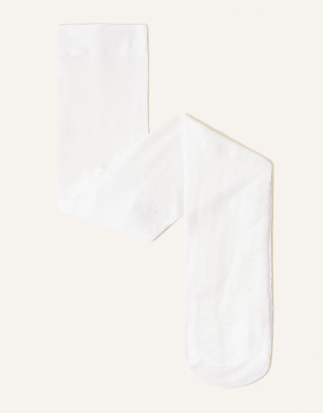 Baby Bridal Spot Tights, White (WHITE), large