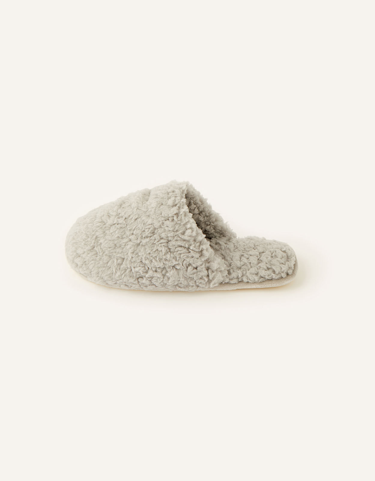 Grey fluffy sales mule slippers