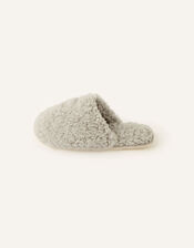 Fluffy Mule Slippers, Grey (GREY), large