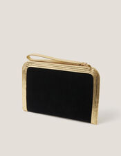 Lottie Metallic Faux Suede Pouch, , large