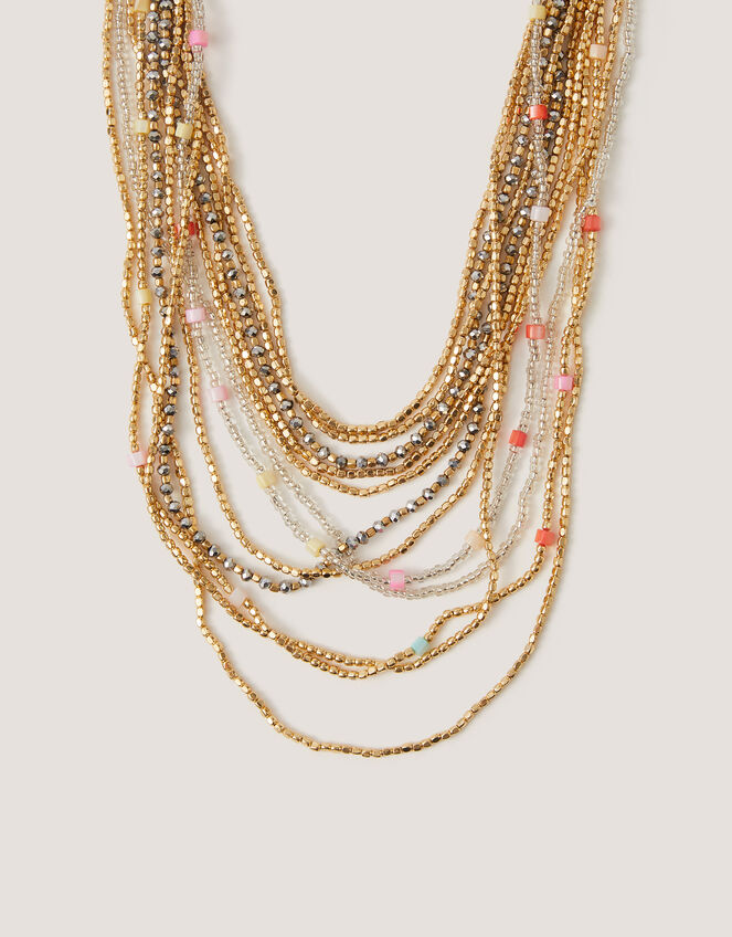 Bead Layered Necklace, , large