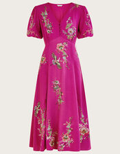 Jenny Embroidered Tea Dress , VIOLET, large