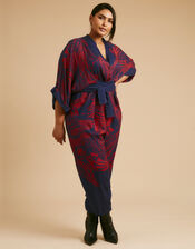 Tallulah and Hope Gloria Embroidered Jumpsuit, Blue (NAVY), large