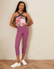 Idabella Cropped Denim Jeans, Pink (ROSE), large