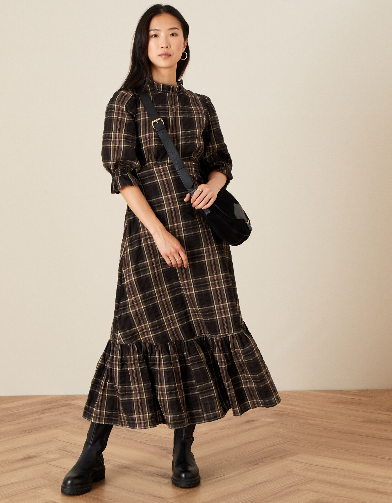 Monsoon check dress on sale