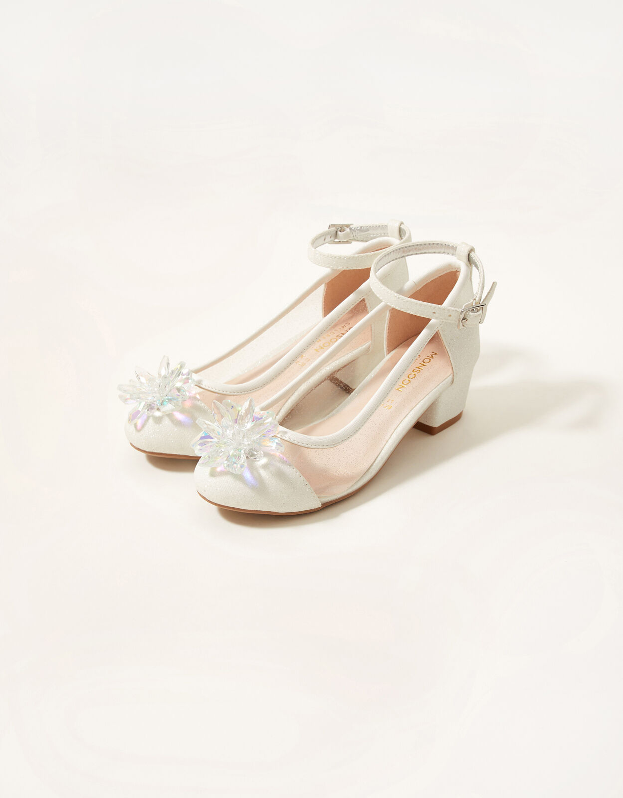 Crystal Princess Heels Ivory