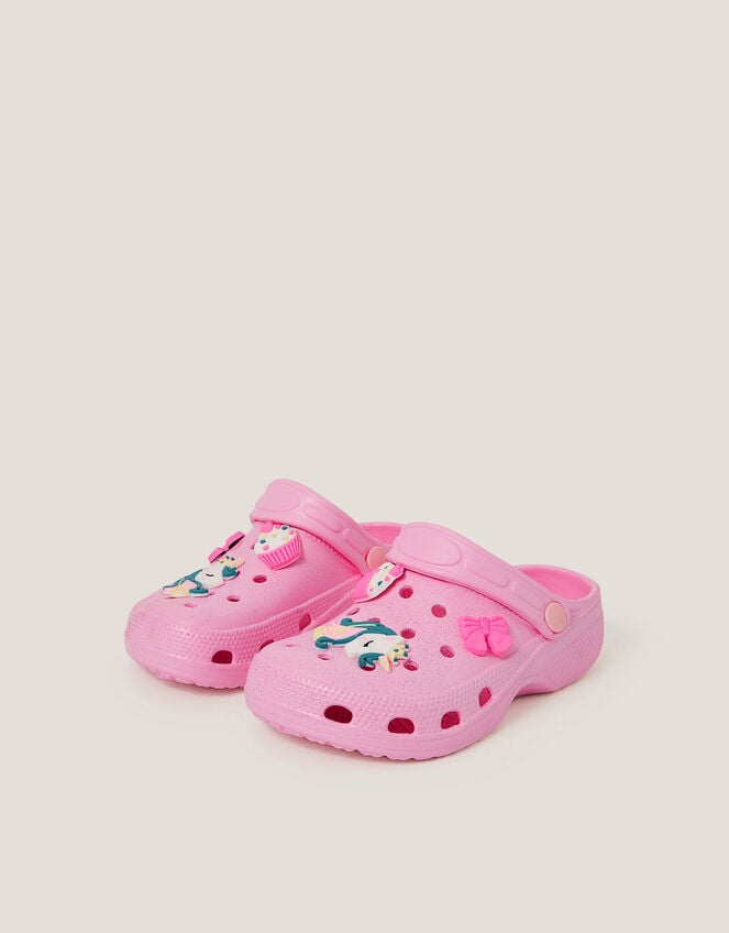 Unicorn Charm Clogs, Pink (PINK), large