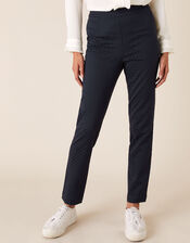 Smart Jacquard Trousers, Blue (NAVY), large