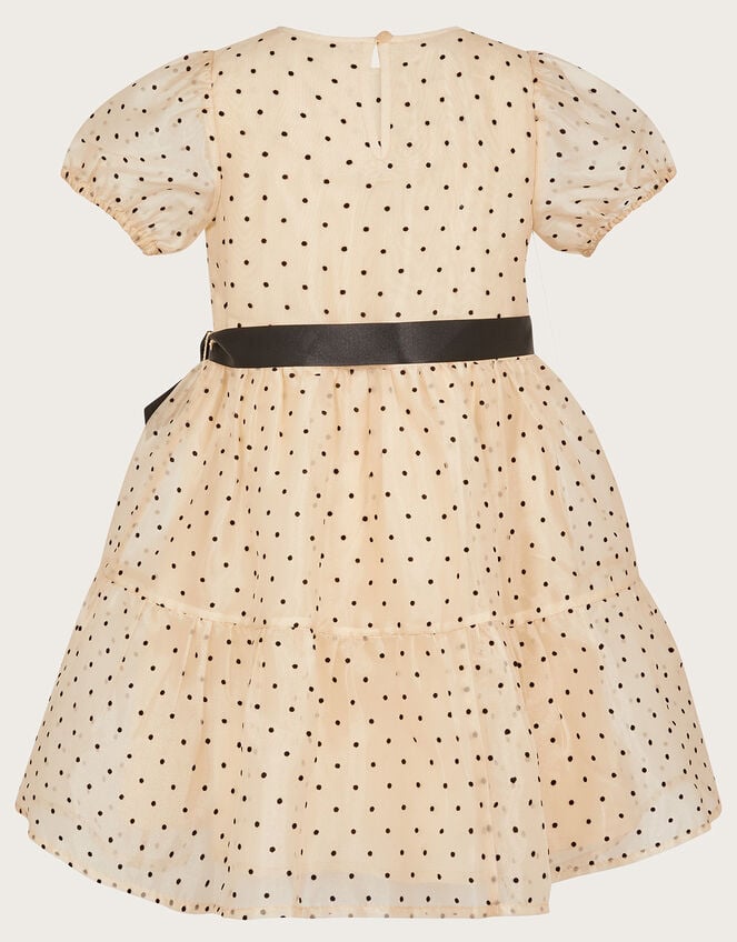 Flock Spot Dress, Ivory (IVORY), large