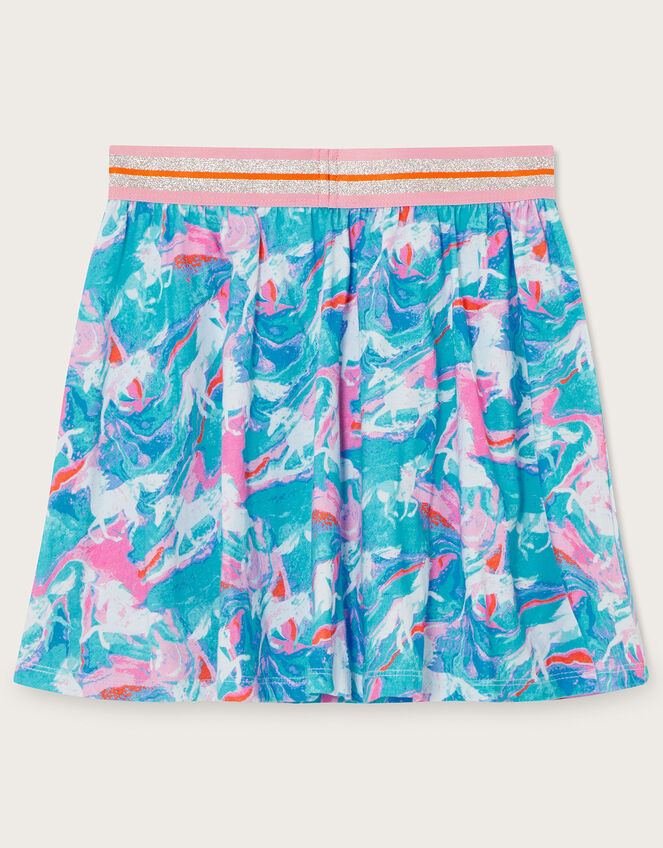 Unicorn Print Skort , Blue (BLUE), large