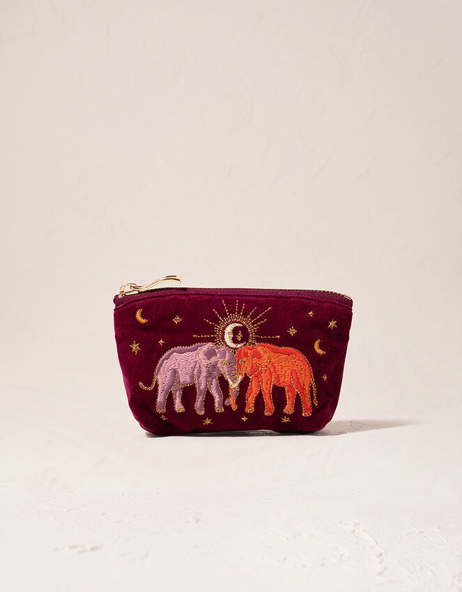 Elizabeth Scarlett Enchanted Elephant Velvet Coin Purse, , large
