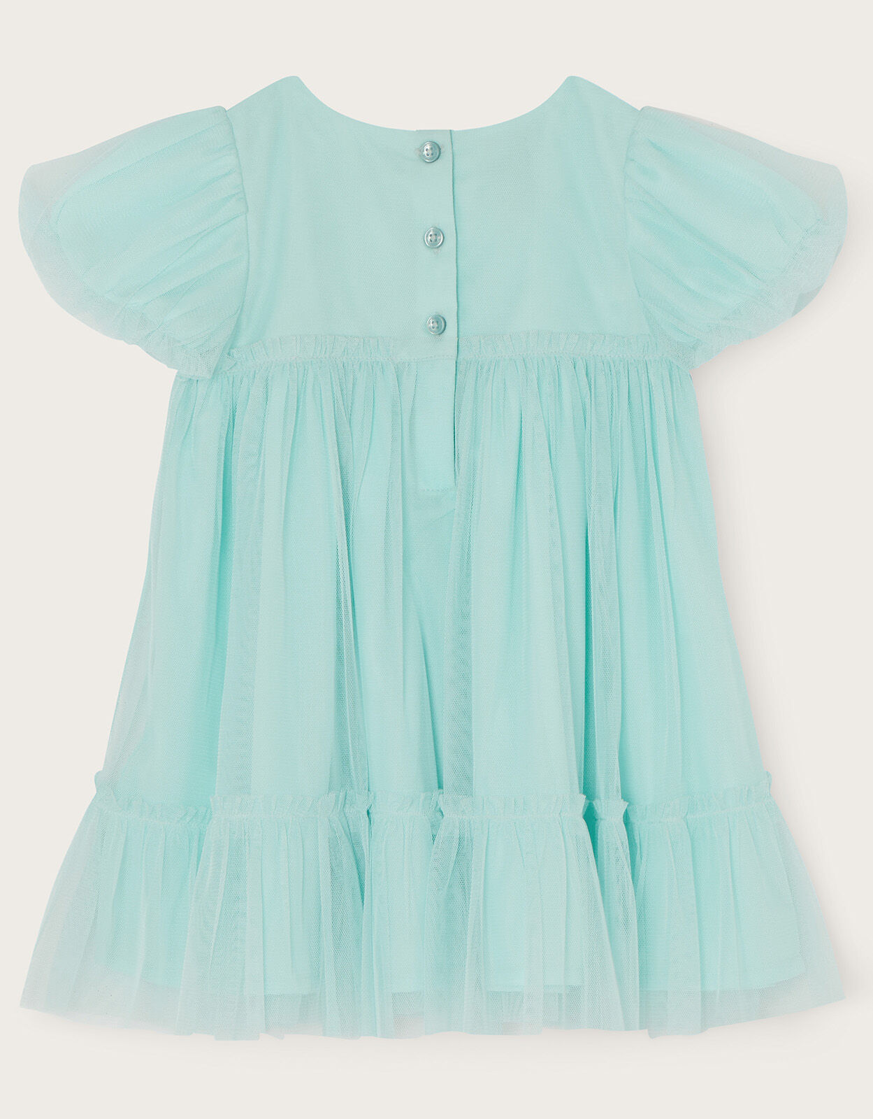 Baby 3D Heart Mesh Dress Blue