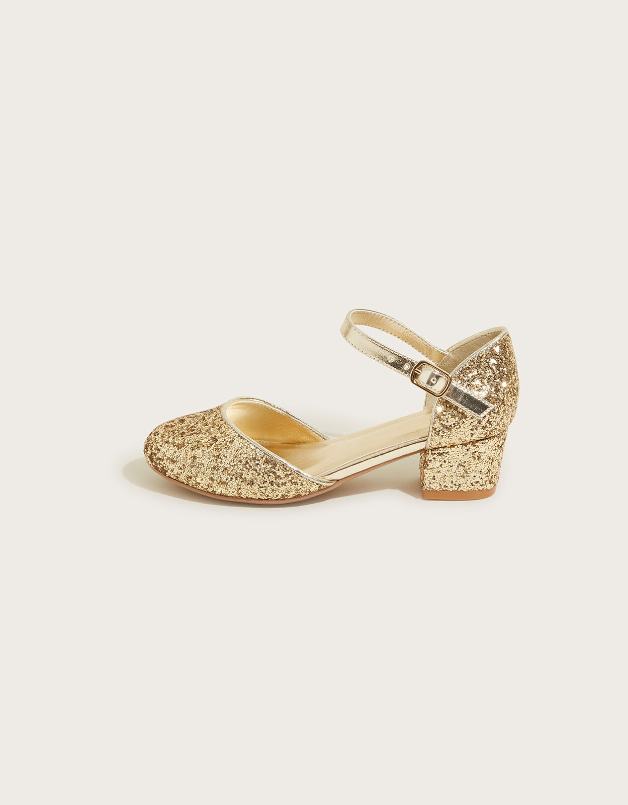 Glitter Sparkle Two Part Heels Gold