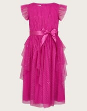 Stacie Waterfall Dress, Pink (MAGENTA), large