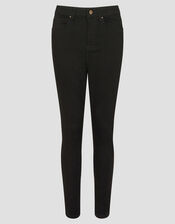 Nadia High-Waisted Skinny Jeans, Black (BLACK), large