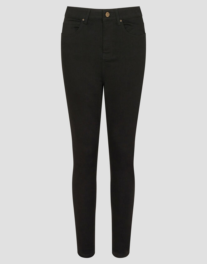 Nadia High-Waisted Skinny Jeans, Black (BLACK), large