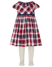 Baby Tartan Dress and Tights Set, Red (RED), large