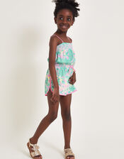 Splash Palm Playsuit, Green (GREEN), large