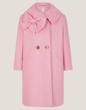 Bow Collar Coat, Pink (PINK), large
