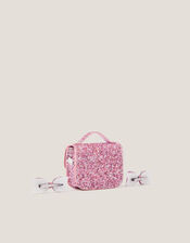 Glitter Satchel Bag & Hair Clips Set, , large