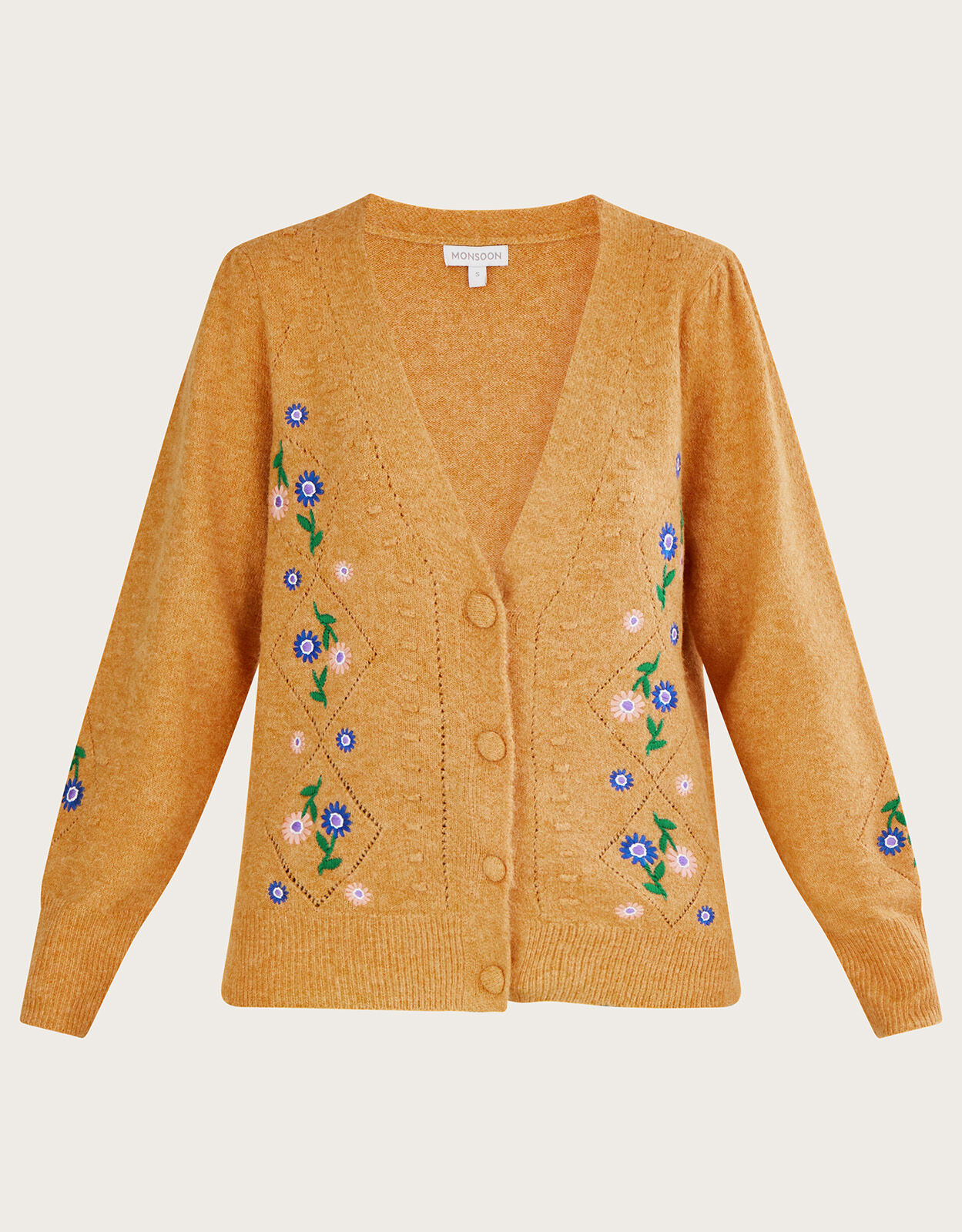 Mustard bobble cardigan clearance