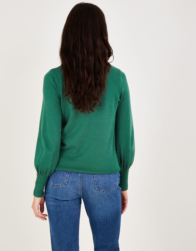 Polo Neck Jumper, Green (GREEN), large