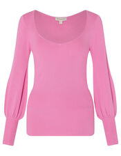 Sweetheart Neck Jumper, Pink (PINK), large