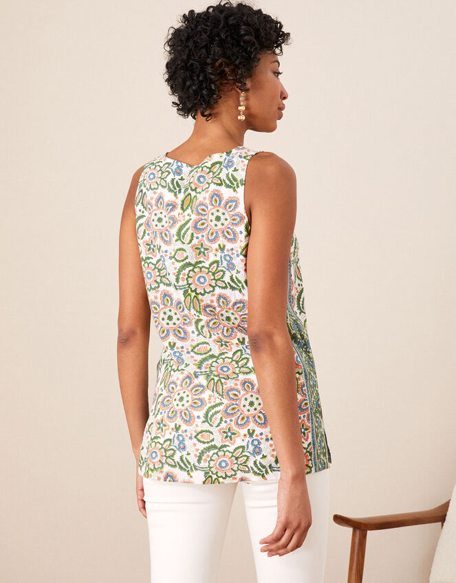 ARTISAN STUDIO Floral Print Tunic, Ivory (IVORY), large