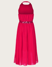 Hayley Halter Neck Prom Dress, Red (RED), large