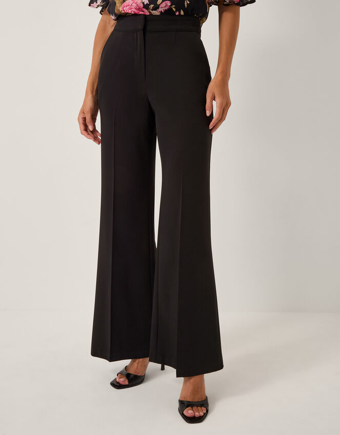 Erin Flared Tailored Trousers, Black (BLACK), large