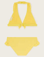 Broderie Triangle Bikini Set, Yellow (YELLOW), large