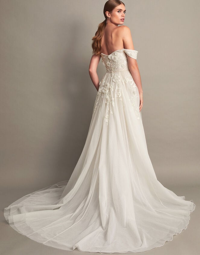 Luciane Off-Shoulder Wedding Dress, Ivory (IVORY), large