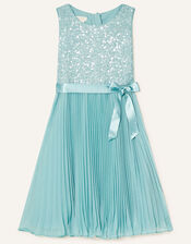 Keita Sequin Pleat Dress , Green (MINT), large