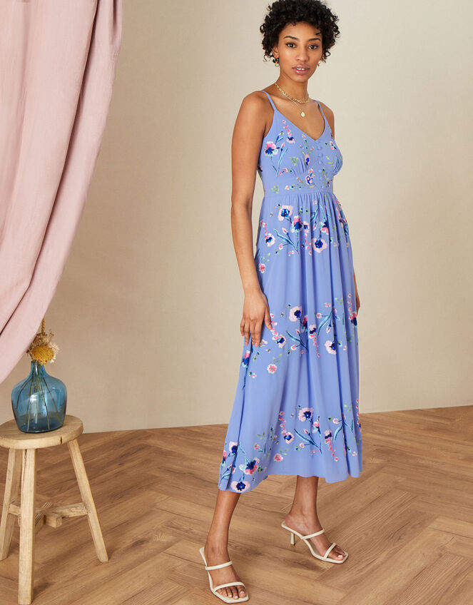 tilbagebetaling Recite tælle Maeve Midi Dress in Recycled Polyester Blue