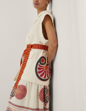 Devotion Twins Laugh Sleeveless Jacquard Jacket, Ivory (IVORY), large