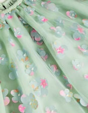 Kala Floral Appliqu&eacute; Party Dress, Green (SAGE), large