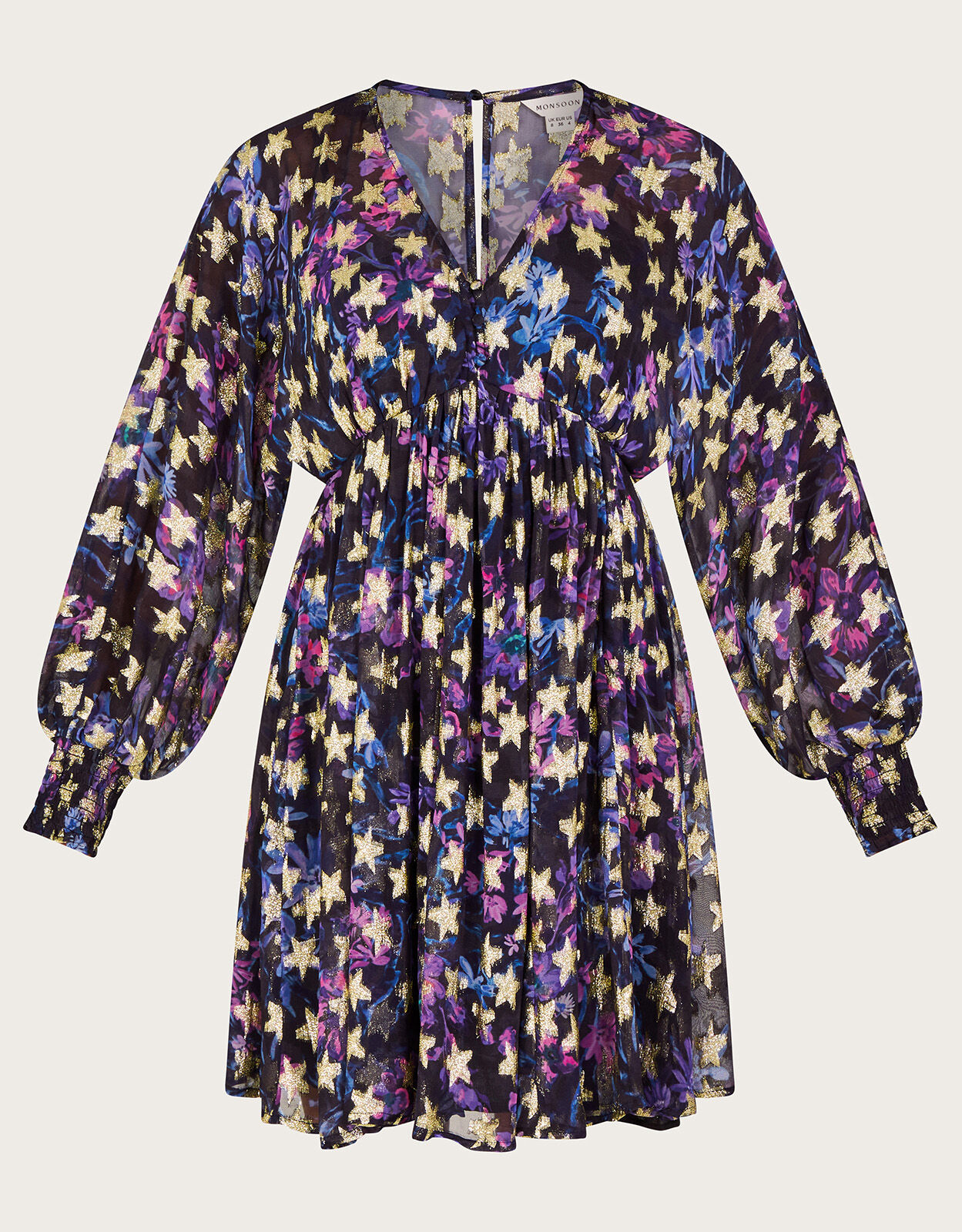 Monsoon celleni star print dress hotsell