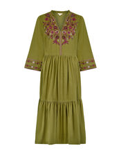 East Janelle Cord Dress, Green (GREEN), large