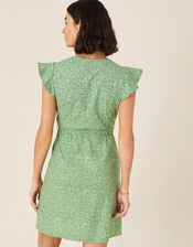 Maddy Printed Jersey Dress, Green (GREEN), large